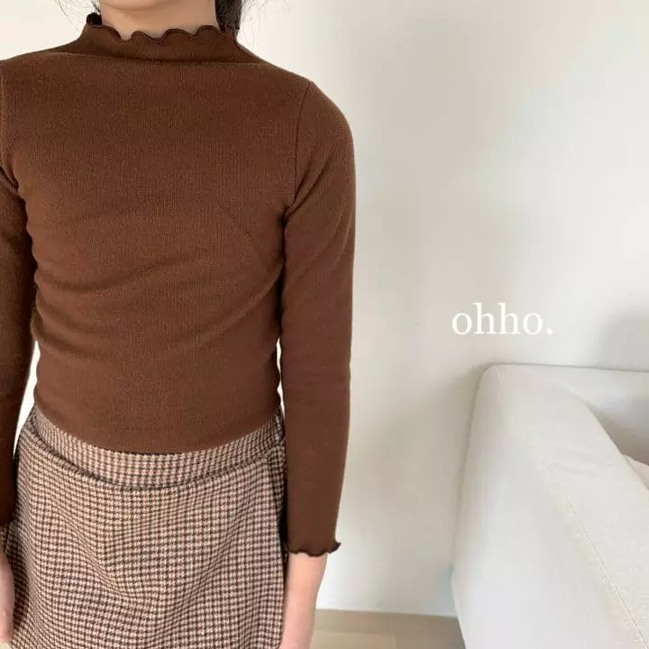 Ohho - Korean Children Fashion - #childofig - Warm Heat Half Neck Tee - 4