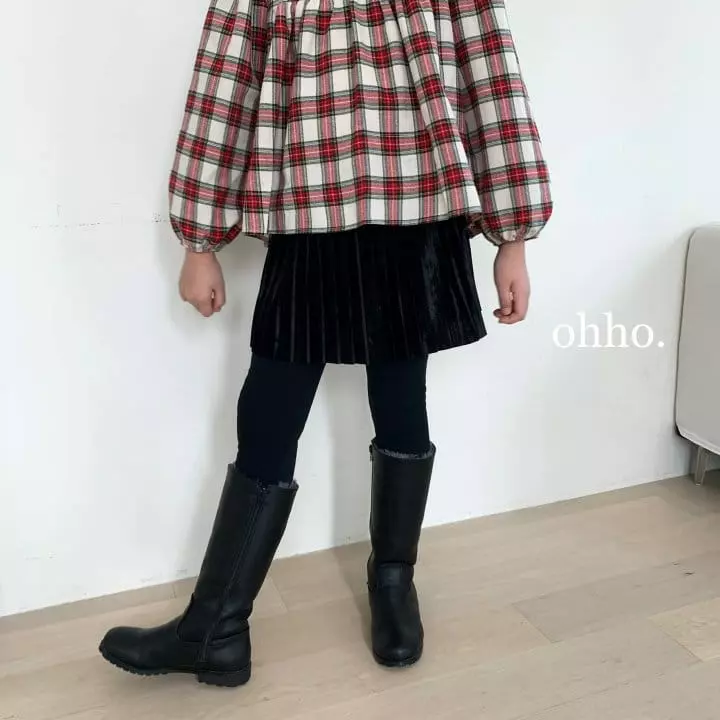 Ohho - Korean Children Fashion - #childofig - Veloure Skirt Leggings - 2
