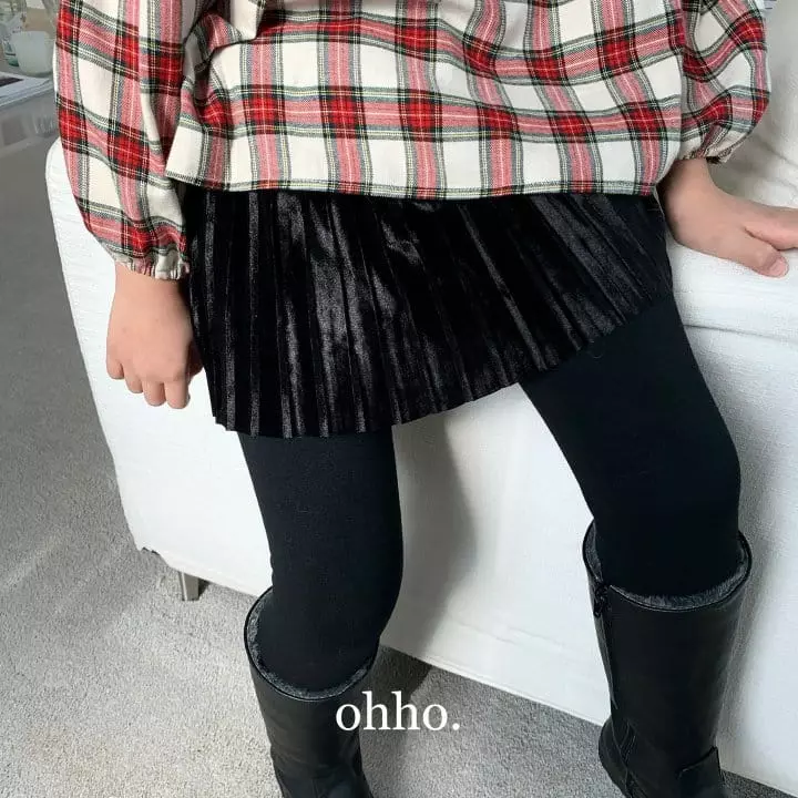 Ohho - Korean Children Fashion - #childrensboutique - Veloure Skirt Leggings - 3