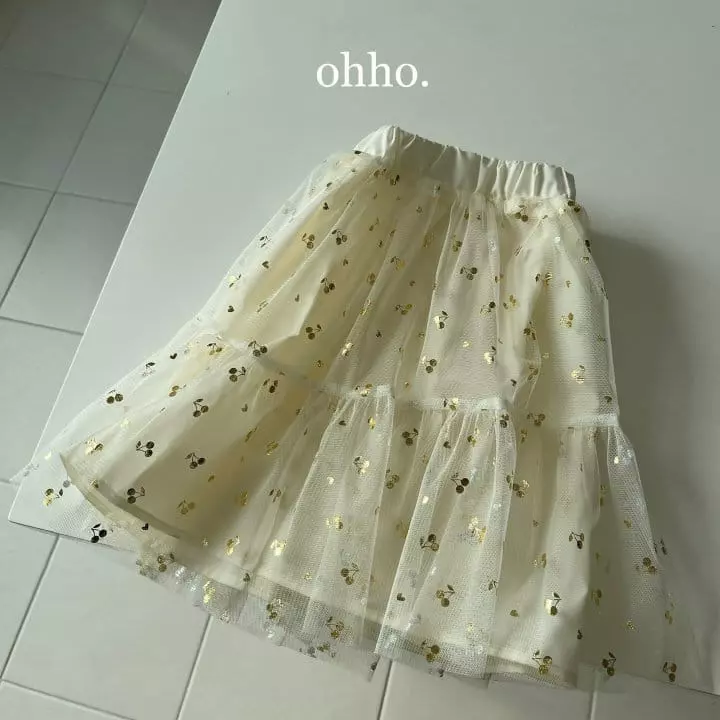 Ohho - Korean Children Fashion - #childrensboutique - Cherry Tutu Skirt