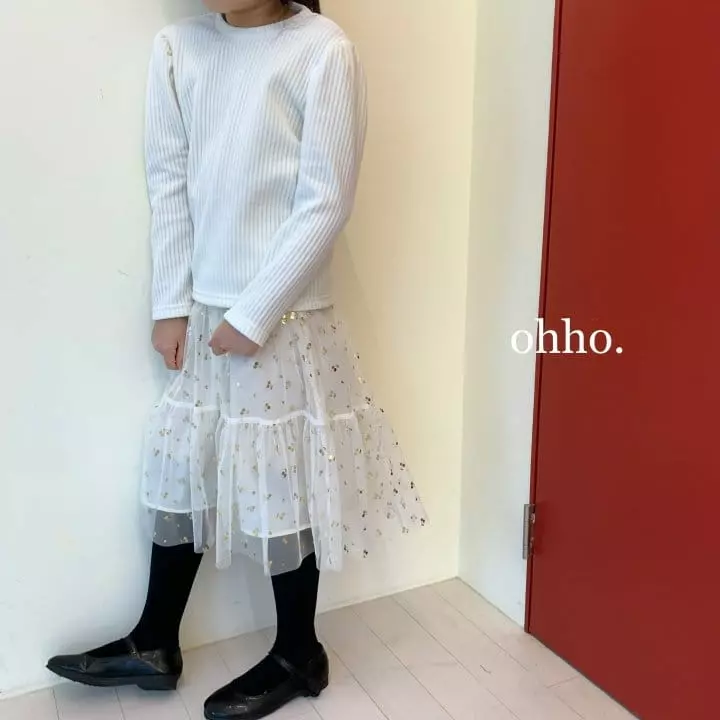 Ohho - Korean Children Fashion - #designkidswear - Veloure Puff Tee - 3