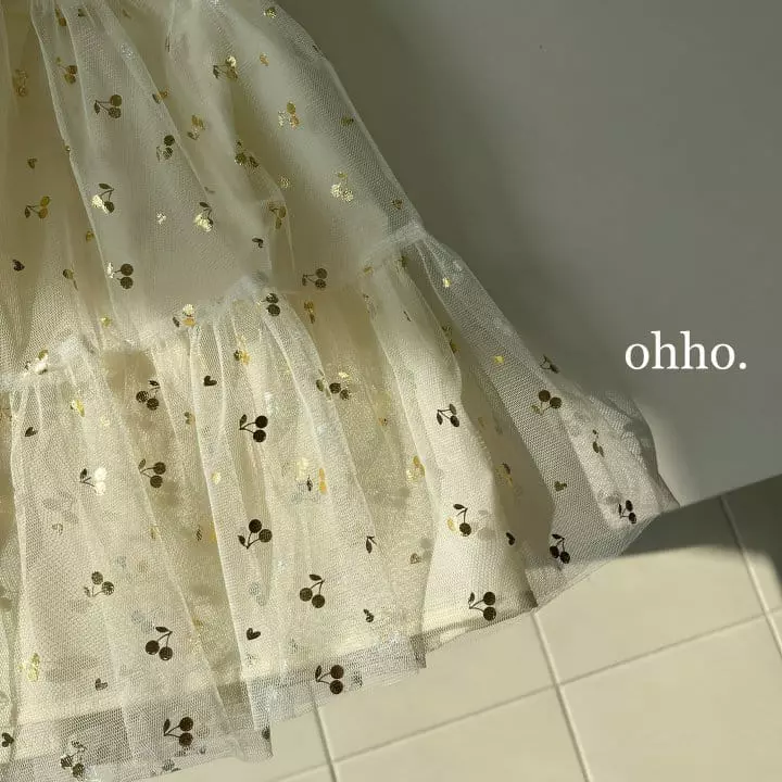 Ohho - Korean Children Fashion - #designkidswear - Cherry Tutu Skirt - 2