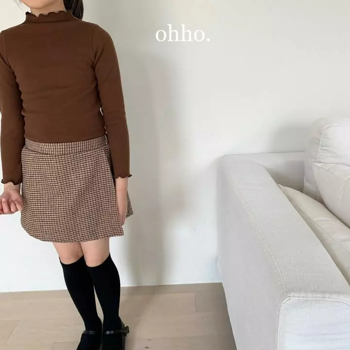 Ohho - Korean Children Fashion - #fashionkids - Herringbone Warp Skirt Pants - 12