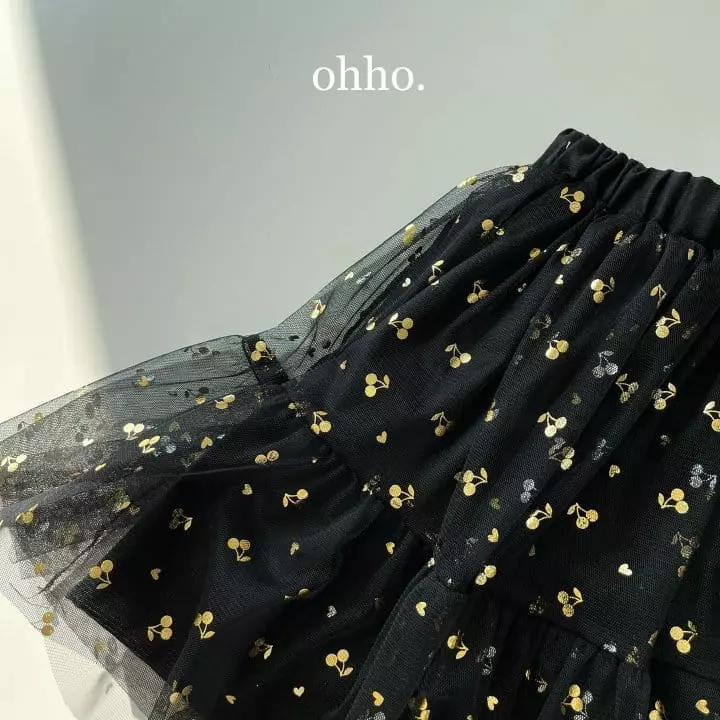 Ohho - Korean Children Fashion - #discoveringself - Cherry Tutu Skirt - 4