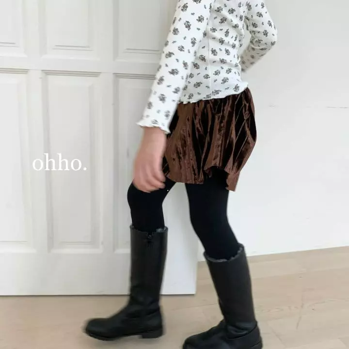 Ohho - Korean Children Fashion - #kidsshorts - Veloure Skirt Leggings - 7