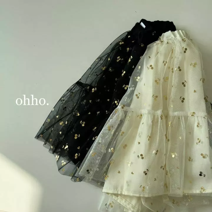 Ohho - Korean Children Fashion - #kidsshorts - Cherry Tutu Skirt - 5