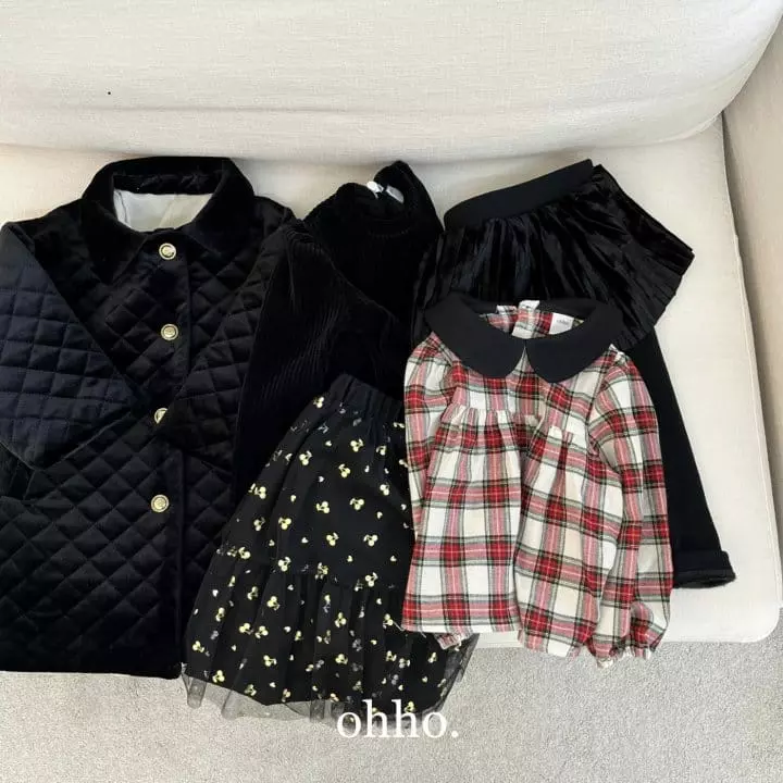 Ohho - Korean Children Fashion - #kidsshorts - Velvet Quilting Coat - 3