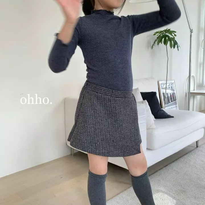Ohho - Korean Children Fashion - #kidsstore - Warm Heat Half Neck Tee - 10