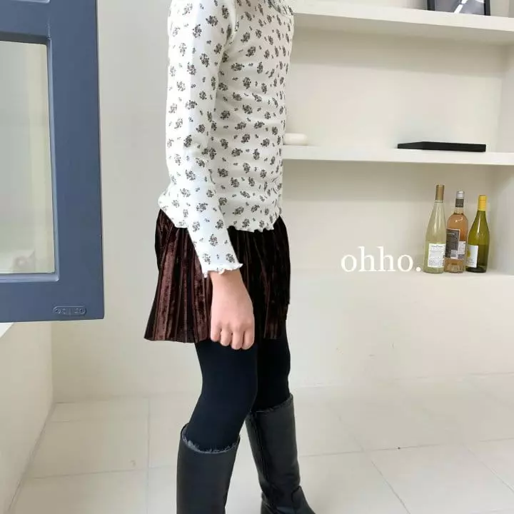 Ohho - Korean Children Fashion - #kidsstore - Veloure Skirt Leggings - 8