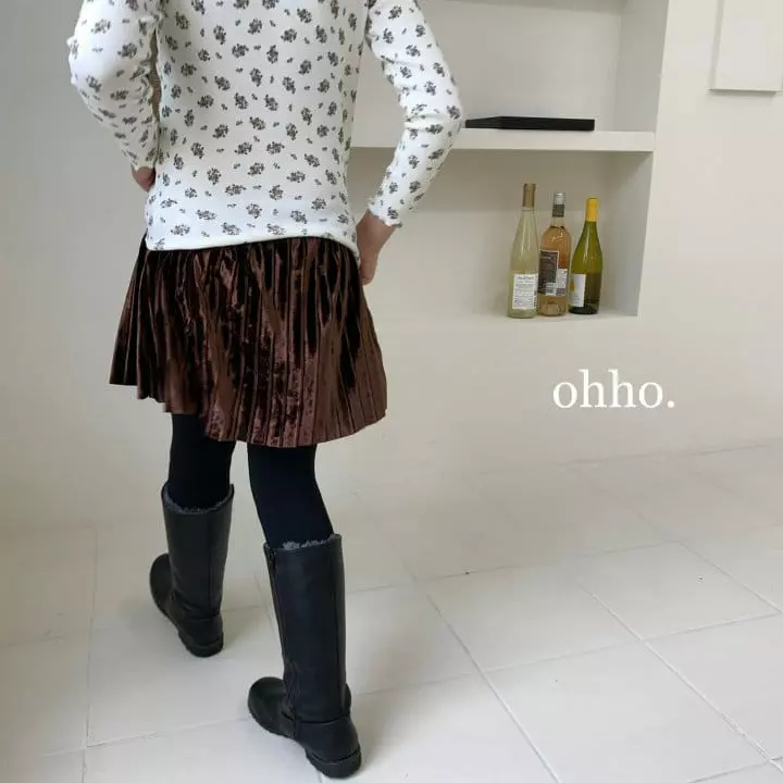 Ohho - Korean Children Fashion - #kidzfashiontrend - Veloure Skirt Leggings - 9