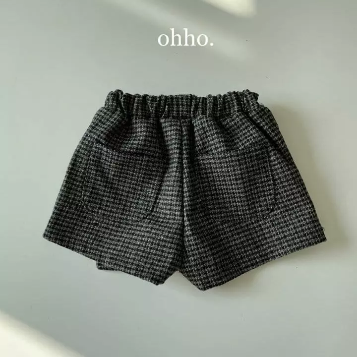 Ohho - Korean Children Fashion - #littlefashionista - Herringbone Warp Skirt Pants - 3