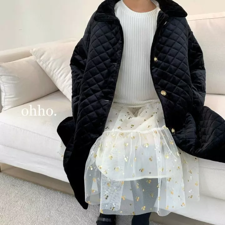 Ohho - Korean Children Fashion - #littlefashionista - Velvet Quilting Coat - 7
