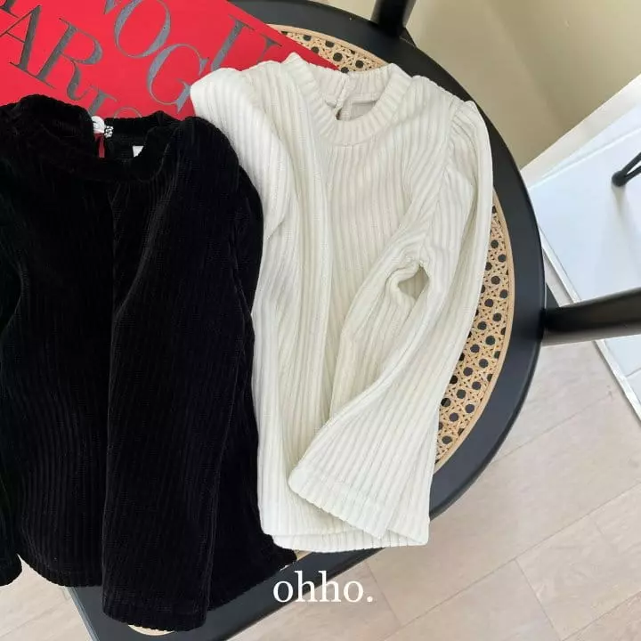Ohho - Korean Children Fashion - #minifashionista - Veloure Puff Tee - 12