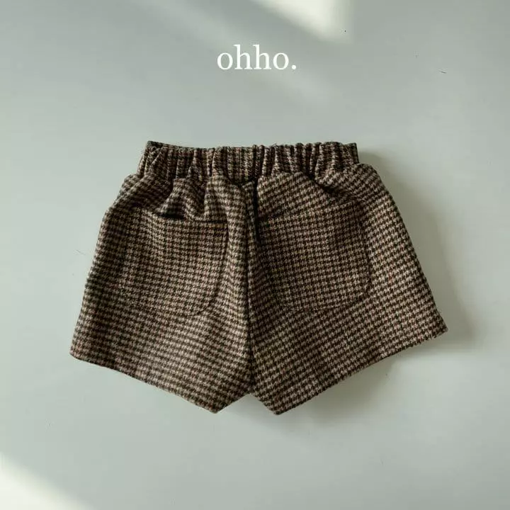 Ohho - Korean Children Fashion - #prettylittlegirls - Herringbone Warp Skirt Pants - 6