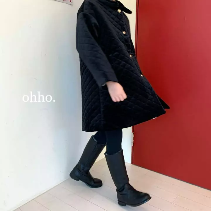 Ohho - Korean Children Fashion - #toddlerclothing - Velvet Quilting Coat - 12
