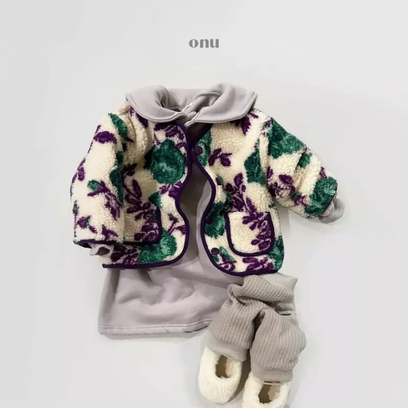 Onu - Korean Children Fashion - #kidzfashiontrend - Flower Fleece Jumper - 11