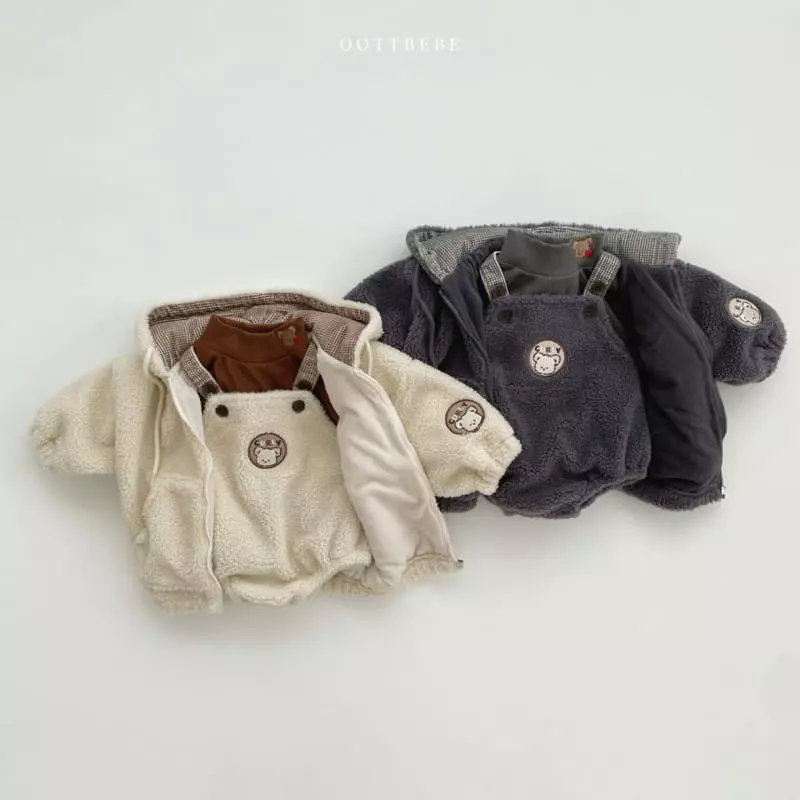 Oott Bebe - Korean Baby Fashion - #babyboutique - Bbogle Poodle Dungarees - 12