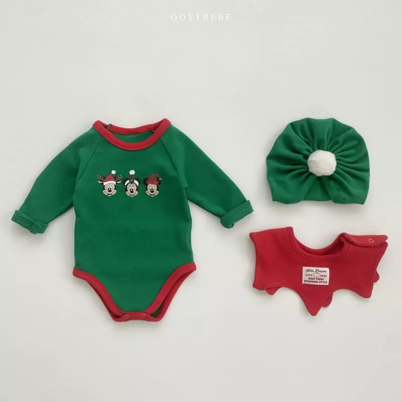 Oott Bebe - Korean Baby Fashion - #babyboutique - Disney Santa Bodysuit - 12