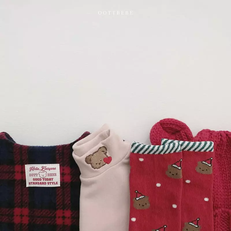 Oott Bebe - Korean Baby Fashion - #babyboutique - Merry Check Bodysuit - 8