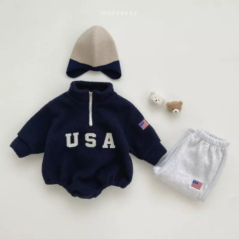 Oott Bebe - Korean Baby Fashion - #babyclothing - USA Anorak Bodysuit - 3