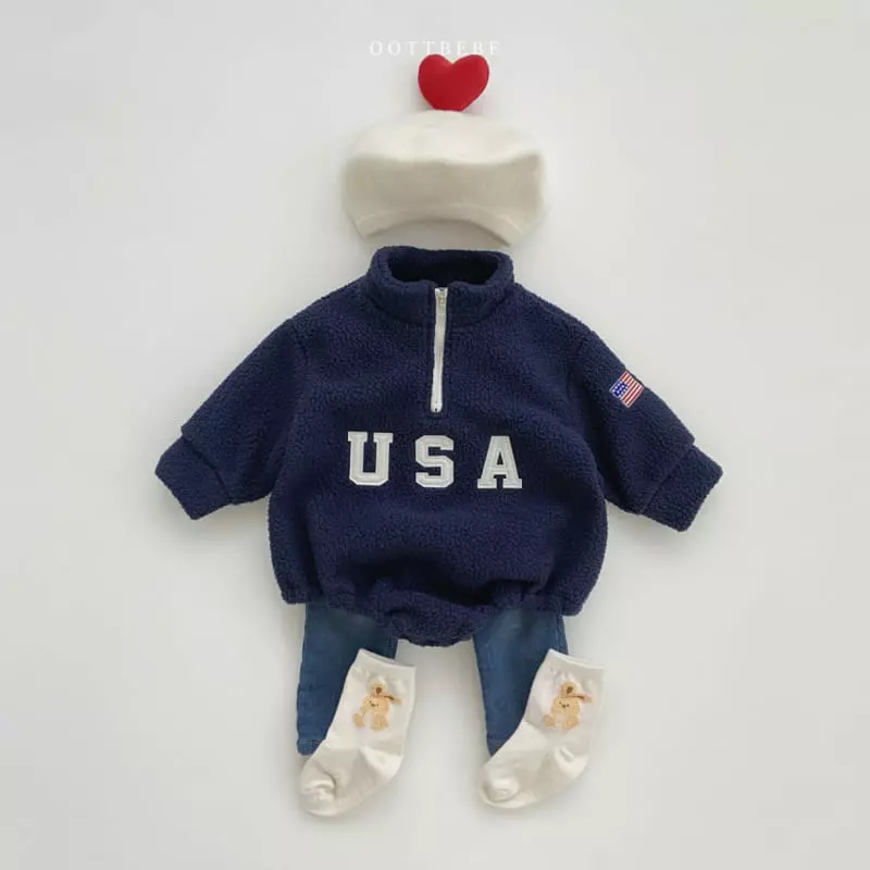 Oott Bebe - Korean Baby Fashion - #babyfever - USA Anorak Bodysuit - 5