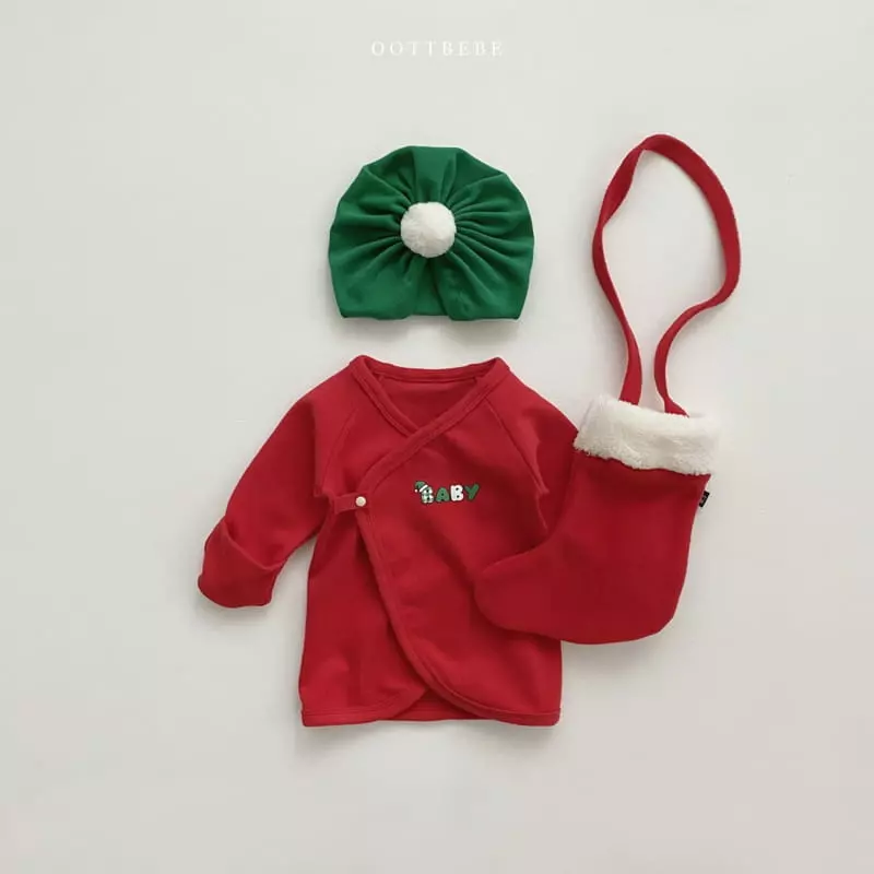 Oott Bebe - Korean Baby Fashion - #babygirlfashion - Christmas Bell Turban - 6