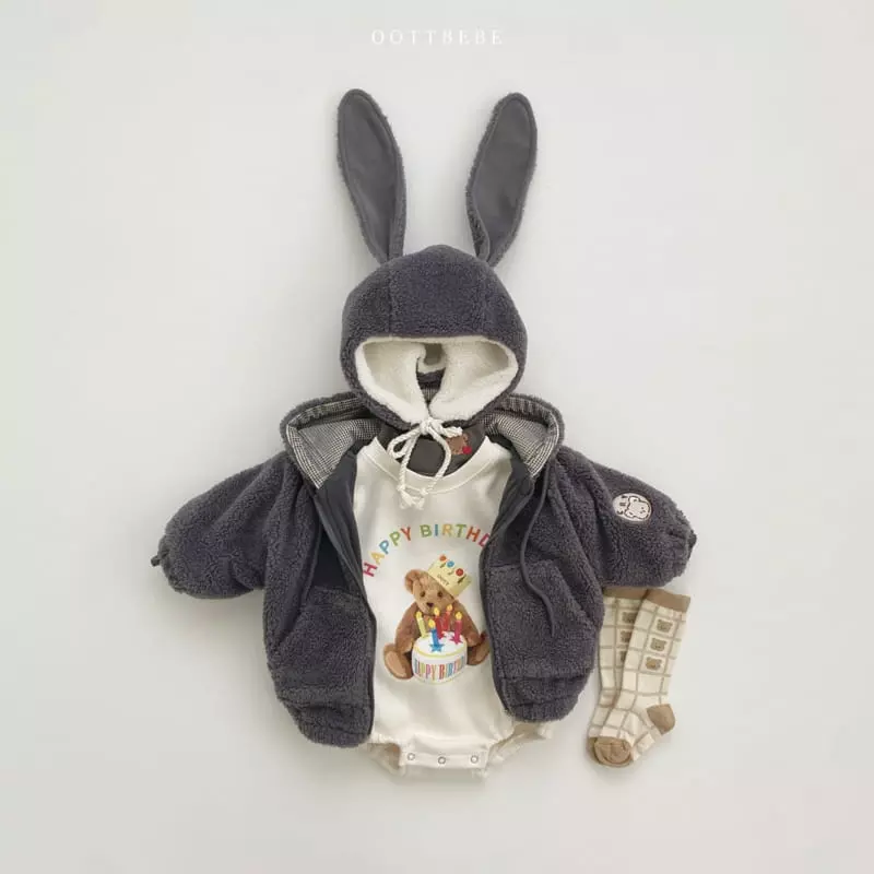 Oott Bebe - Korean Baby Fashion - #babygirlfashion - Happy Birth Day Bodysuit - 8