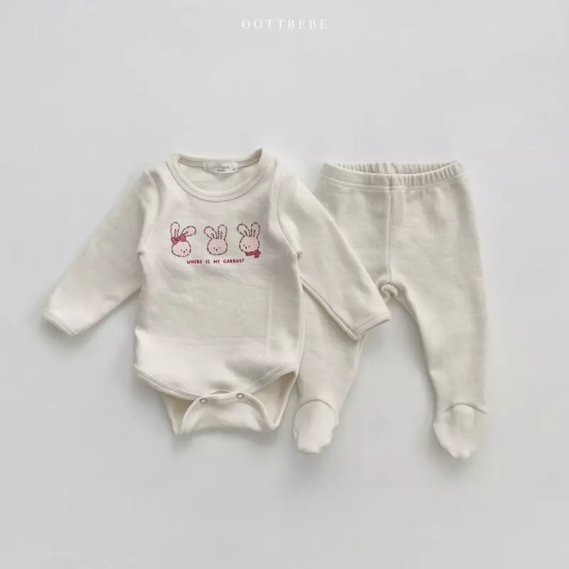 Oott Bebe - Korean Baby Fashion - #babygirlfashion - Winter Friends Bodysuit with Leggings - 3