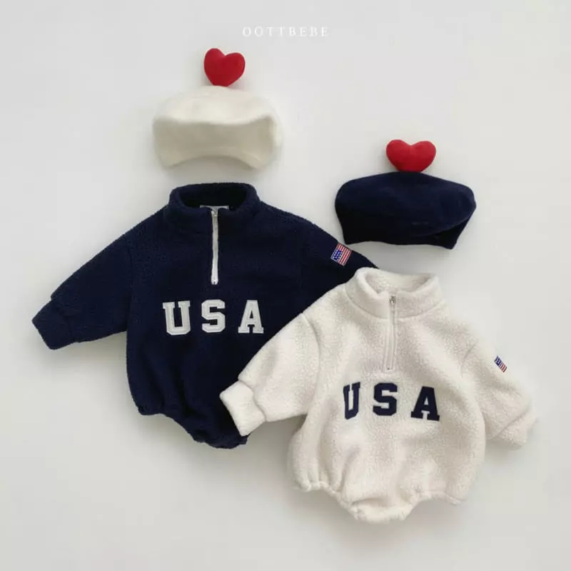 Oott Bebe - Korean Baby Fashion - #babylifestyle - USA Anorak Bodysuit - 7