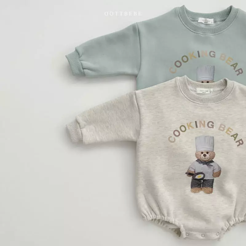 Oott Bebe - Korean Baby Fashion - #babylifestyle - Cooking Bear Bodysuit