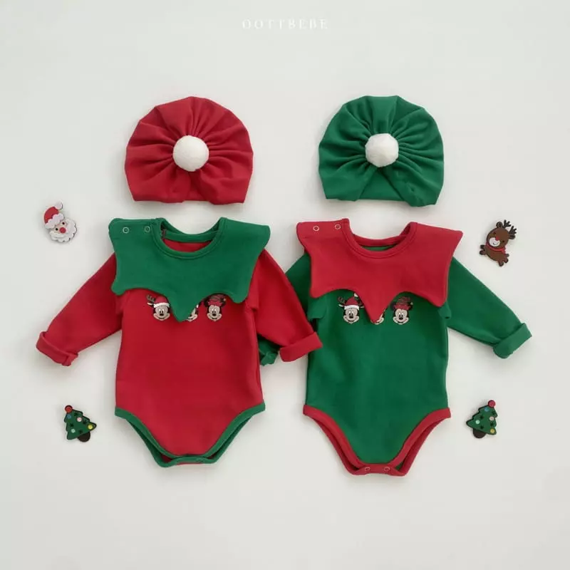 Oott Bebe - Korean Baby Fashion - #babylifestyle - Disney Santa Bodysuit - 3