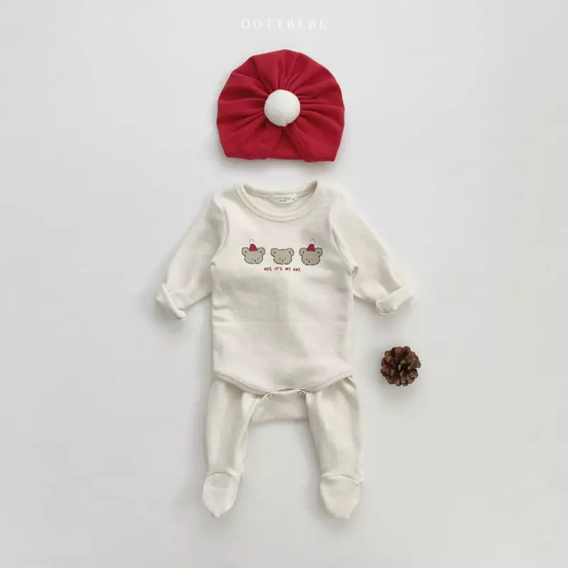 Oott Bebe - Korean Baby Fashion - #babygirlfashion - Winter Friends Bodysuit with Leggings - 4