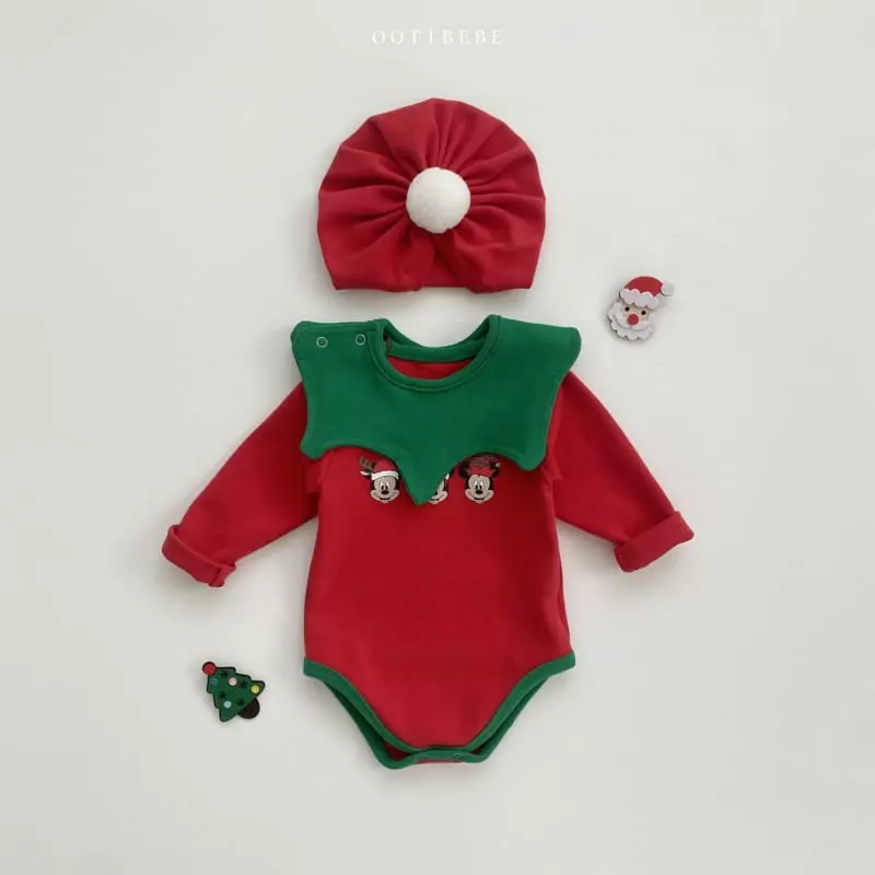 Oott Bebe - Korean Baby Fashion - #babylifestyle - Disney Santa Bodysuit - 4