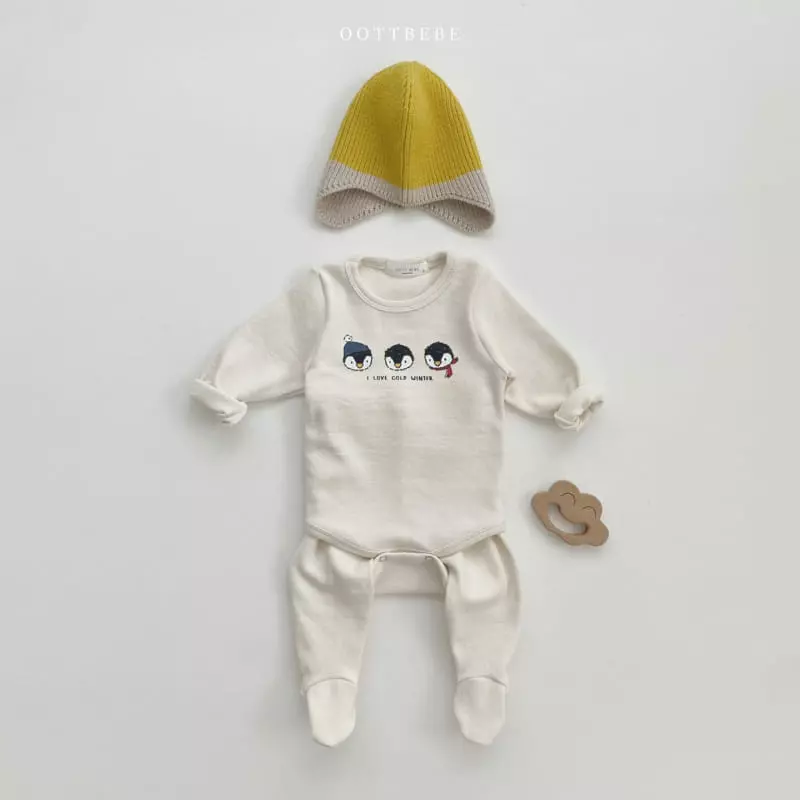 Oott Bebe - Korean Baby Fashion - #babyoninstagram - Winter Friends Bodysuit with Leggings - 5
