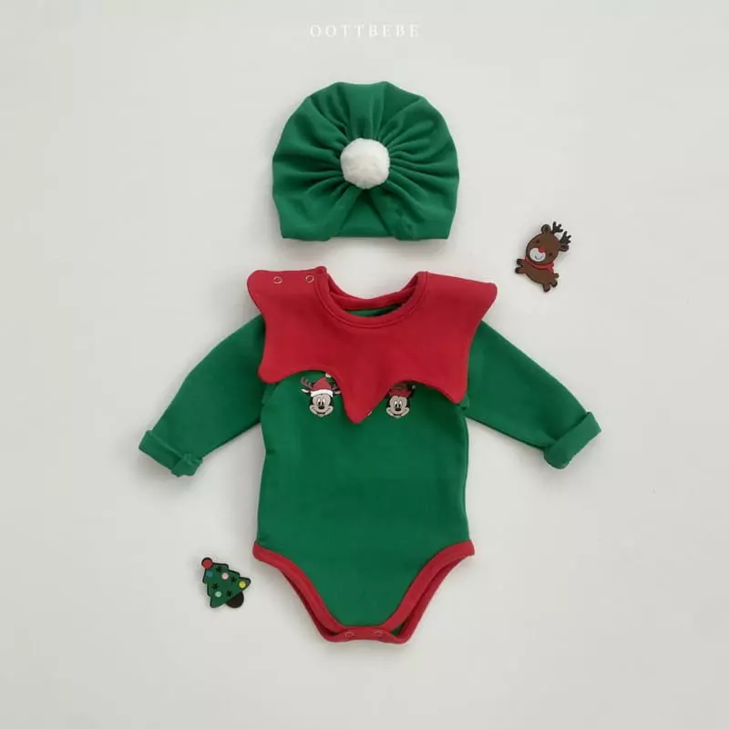 Oott Bebe - Korean Baby Fashion - #babyootd - Disney Santa Bodysuit - 5