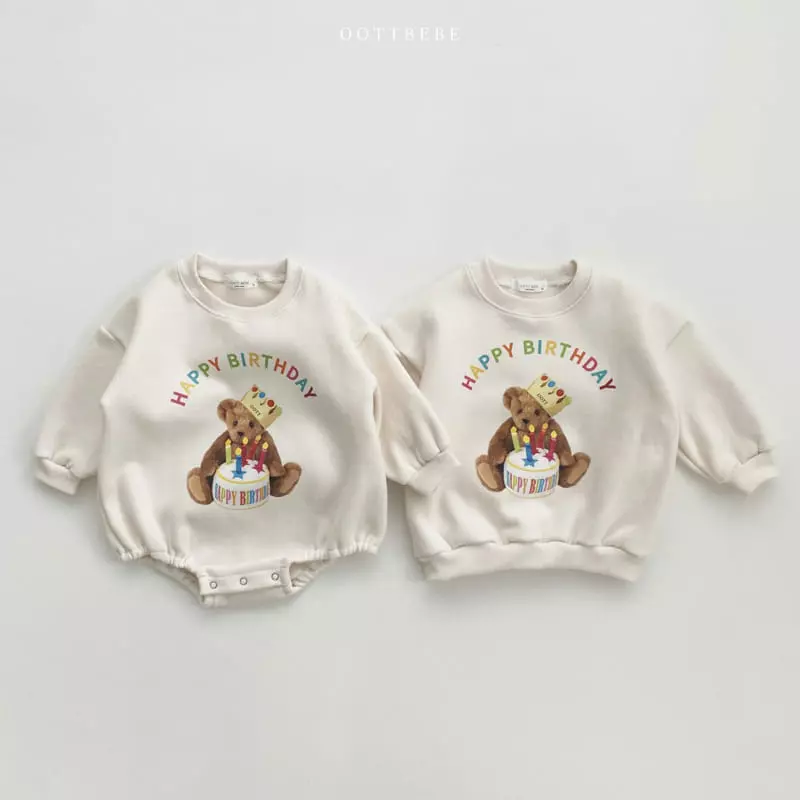 Oott Bebe - Korean Baby Fashion - #babyootd - Happy Birth Day Bodysuit - 11
