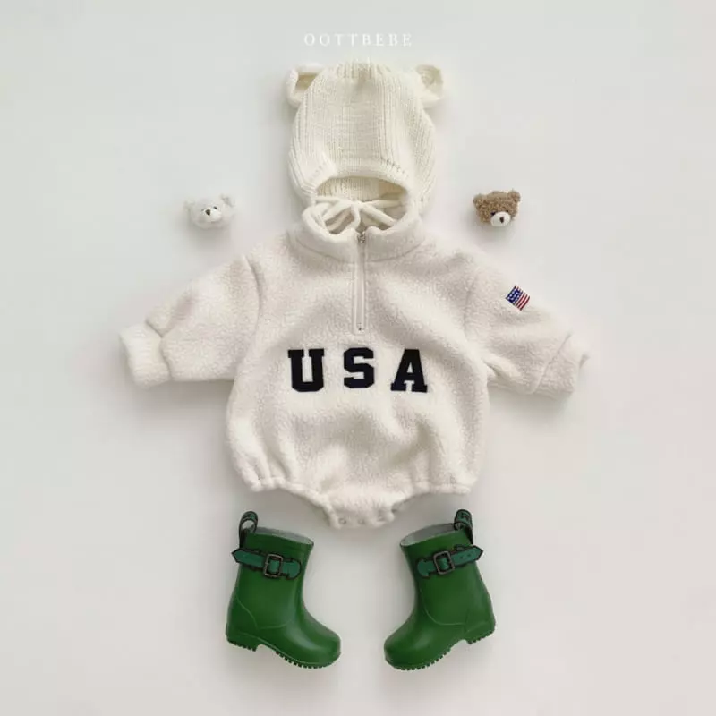 Oott Bebe - Korean Baby Fashion - #babywear - USA Anorak Bodysuit - 12
