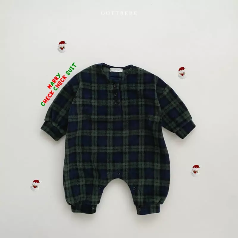 Oott Bebe - Korean Baby Fashion - #babywear - Merry Check Bodysuit - 5