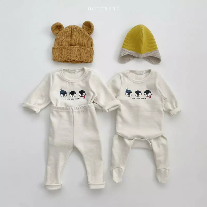 Oott Bebe - Korean Baby Fashion - #babywear - Winter Friends Bodysuit with Leggings - 9