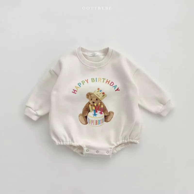 Oott Bebe - Korean Baby Fashion - #onlinebabyshop - Happy Birth Day Bodysuit