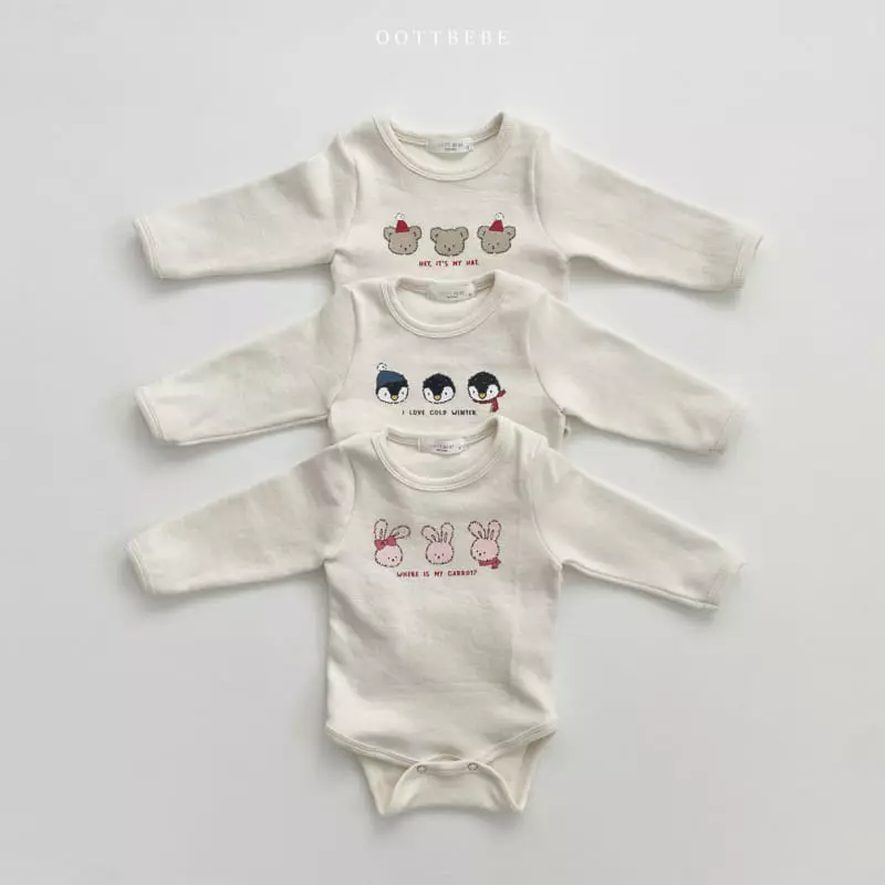 Oott Bebe - Korean Baby Fashion - #onlinebabyshop - Winter Friends Bodysuit with Leggings - 11