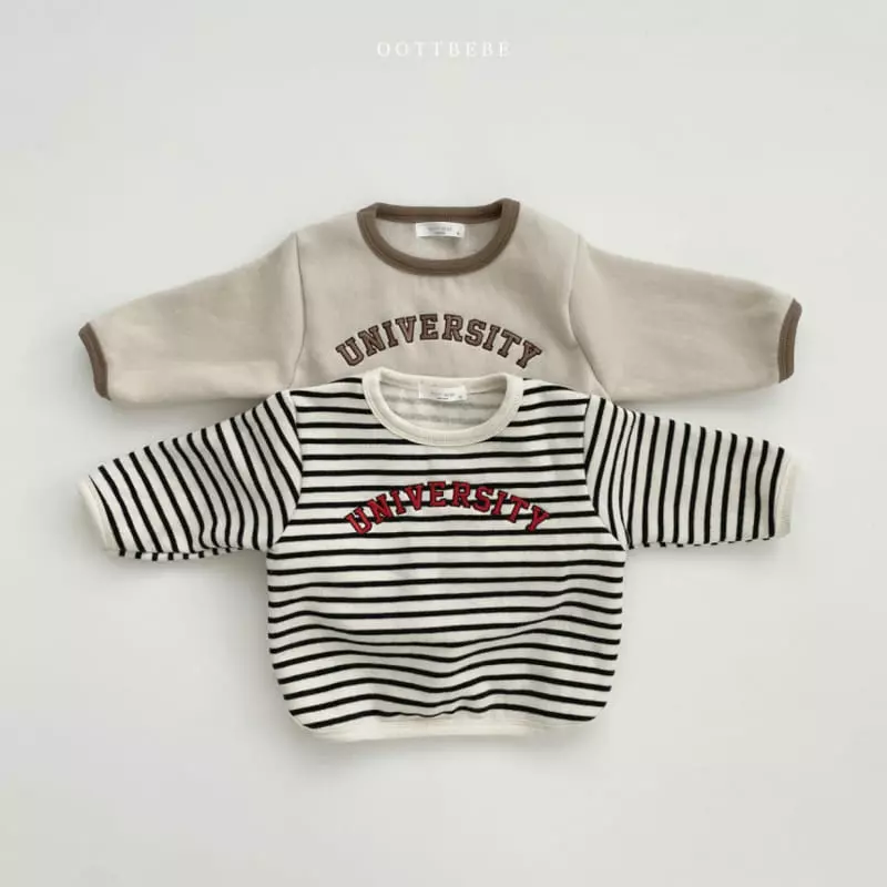 Oott Bebe - Korean Children Fashion - #Kfashion4kids - Uni Piping Sweatshirt