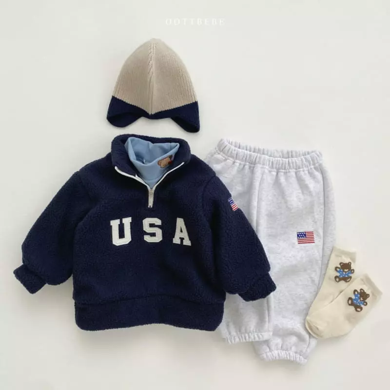Oott Bebe - Korean Children Fashion - #Kfashion4kids - USA Anorak Sweatshirt - 8