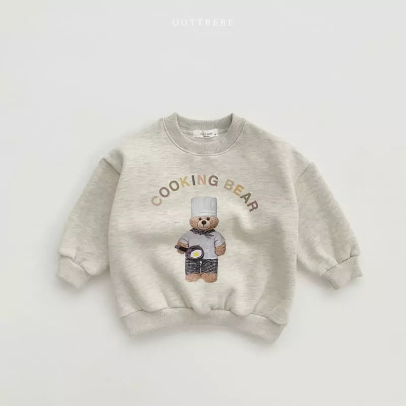 Oott Bebe - Korean Children Fashion - #Kfashion4kids - Cooking Bear Sweatshirt - 2