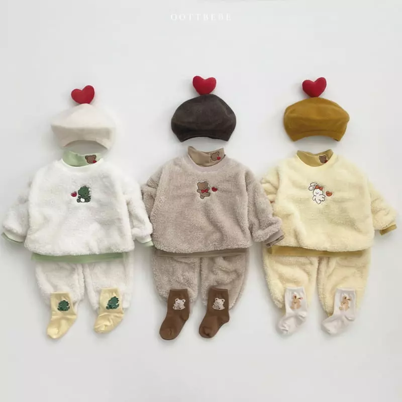 Oott Bebe - Korean Children Fashion - #Kfashion4kids - Bbo Dumble Top Bottom Set