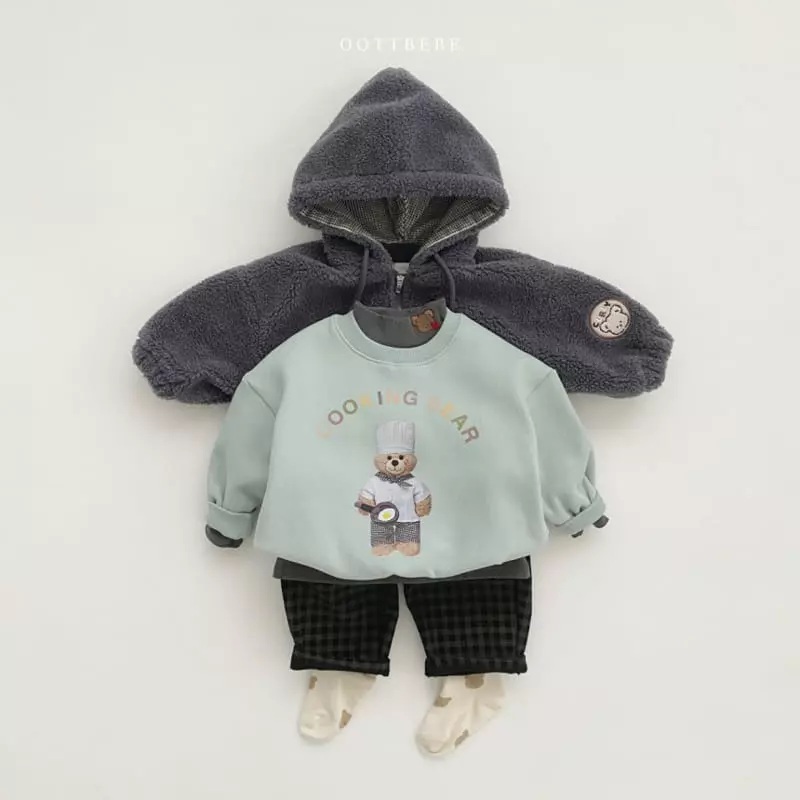 Oott Bebe - Korean Children Fashion - #childofig - Cooking Bear Sweatshirt - 10