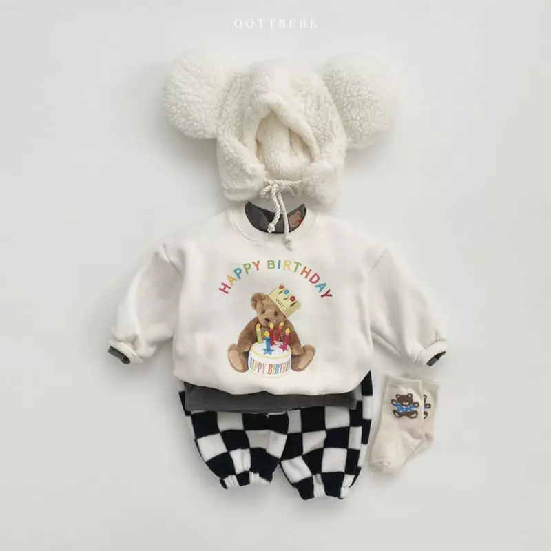 Oott Bebe - Korean Children Fashion - #childofig - Happy Birth Day Sweatshirt - 3