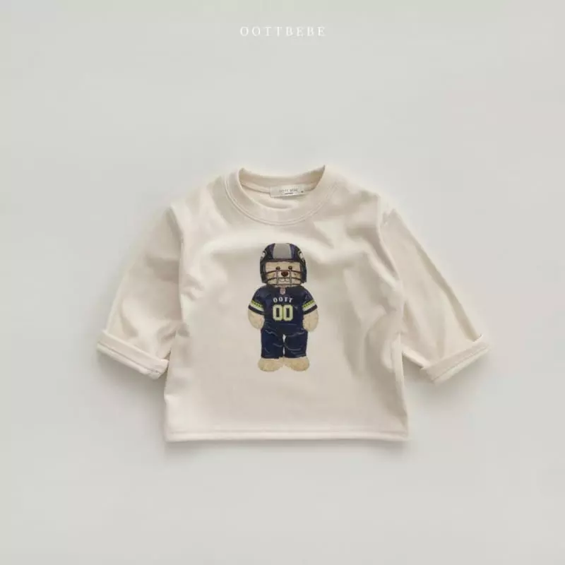 Oott Bebe - Korean Children Fashion - #childrensboutique - Chou Cream Bear Tee - 5