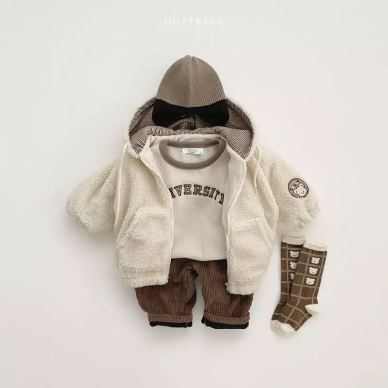 Oott Bebe - Korean Children Fashion - #childrensboutique - Bbogle Poodle Hoody Jumper - 2