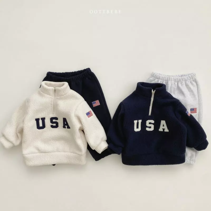 Oott Bebe - Korean Children Fashion - #childrensboutique - USA Anorak Sweatshirt